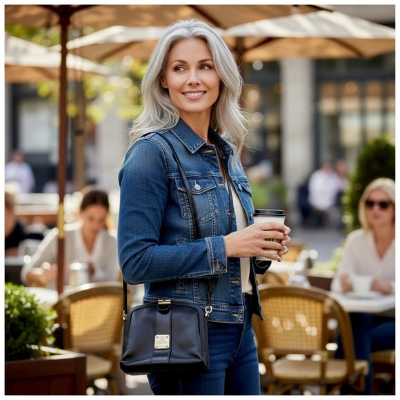 HCL Handbags - Vintage HCL Leather Crossbody Bag W/ Gold Accents